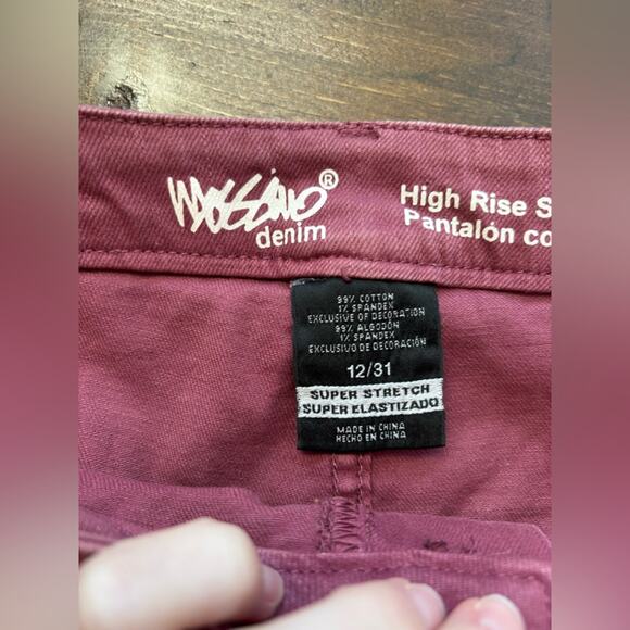 Mossimo Women's 12 Colorful Mauve High Rise Denim Cut Off Shorts Baddie Rocker - Picture 10 of 10